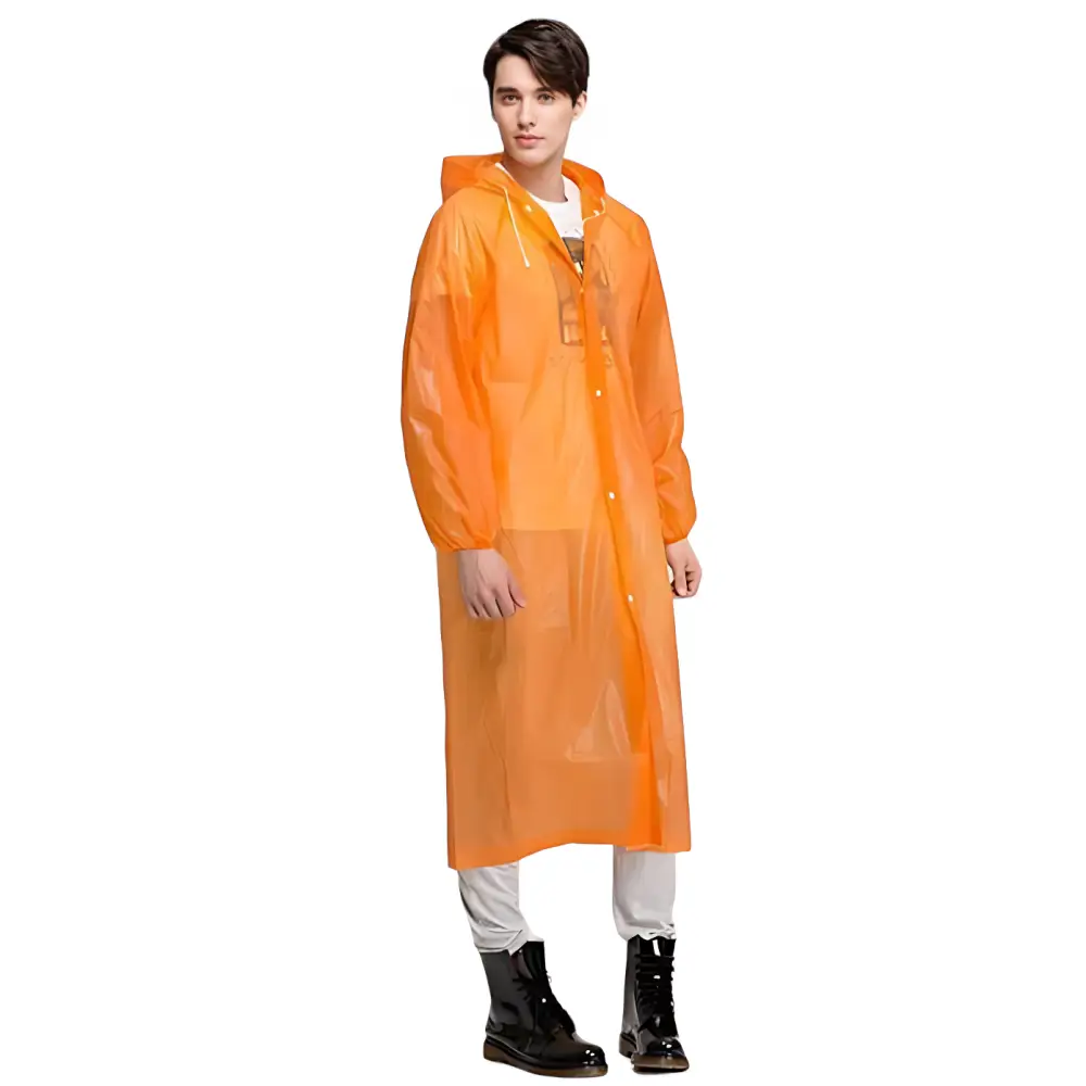 Poncho long étanche de pluie pour homme – Image 3