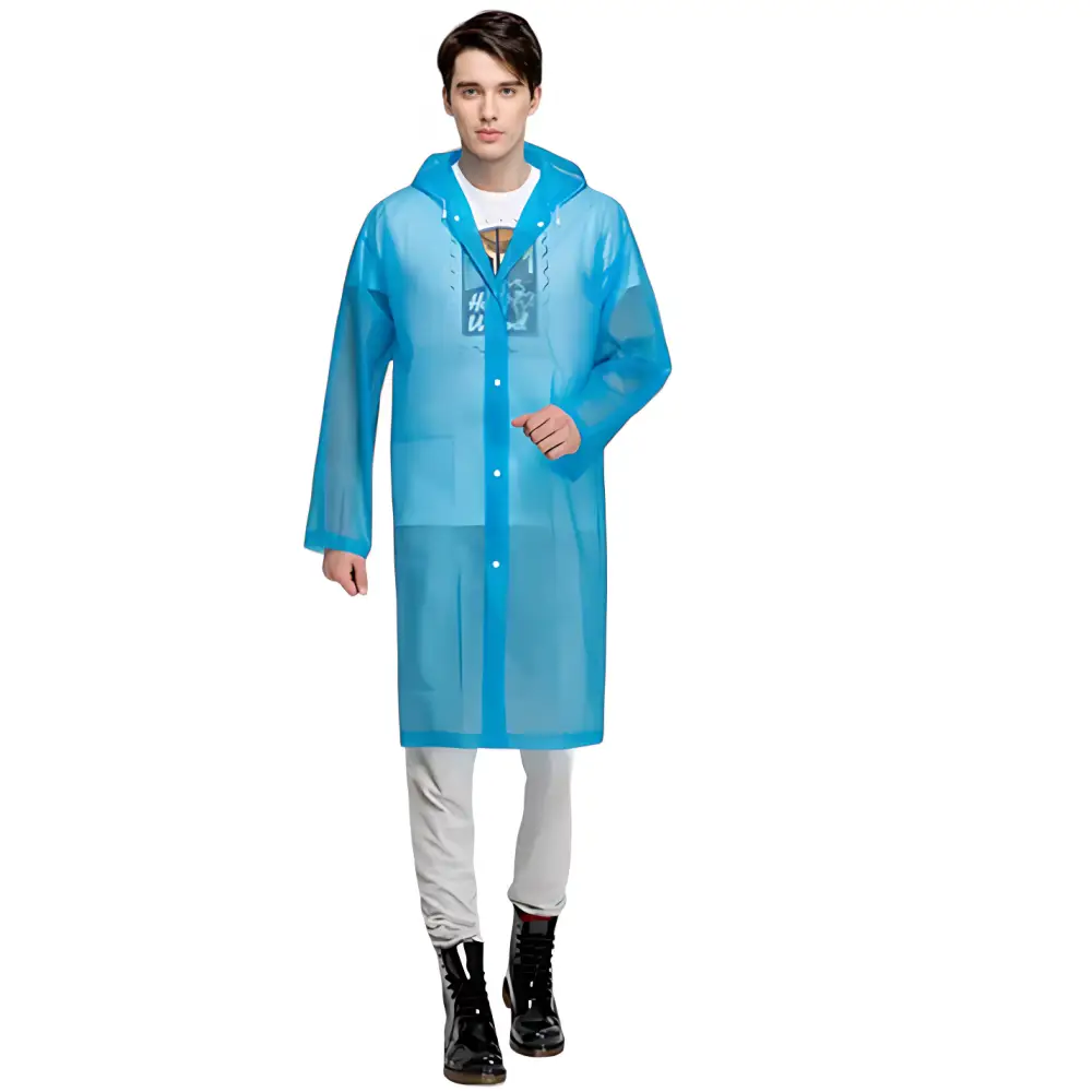 Poncho long étanche de pluie pour homme – Image 5