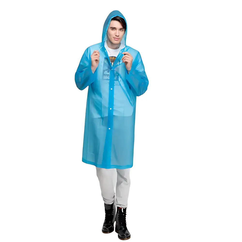 Poncho long étanche de pluie pour homme – Image 6