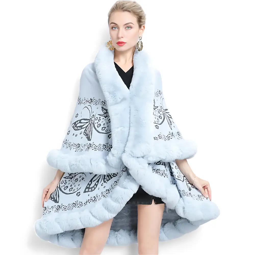 Poncho long femme hiver – Image 2
