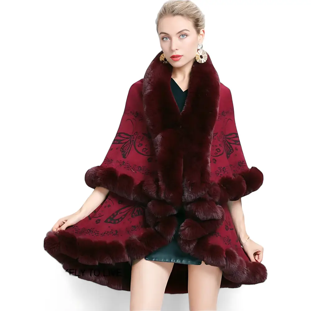 Poncho long femme hiver – Image 7