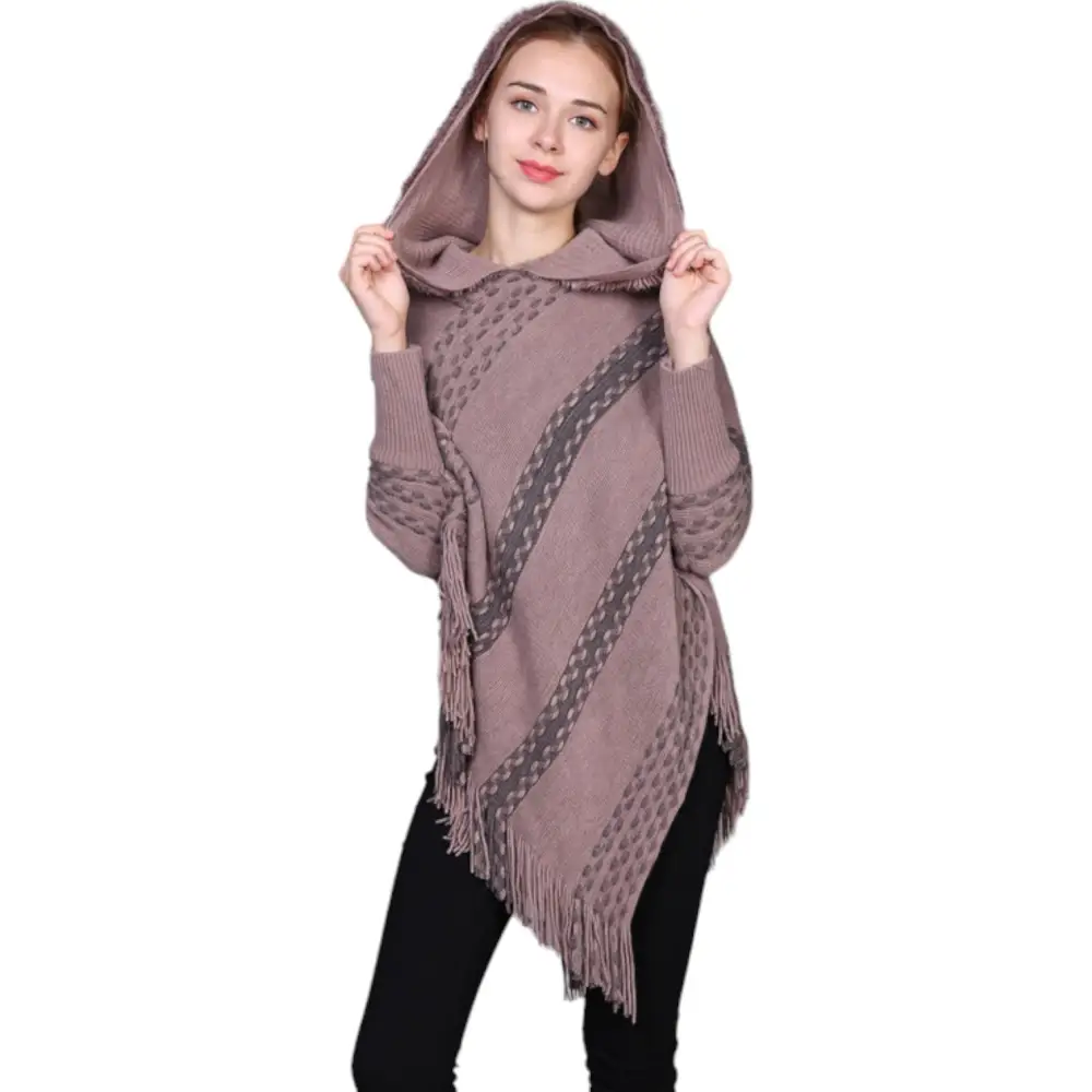 Poncho marron femme – Image 3