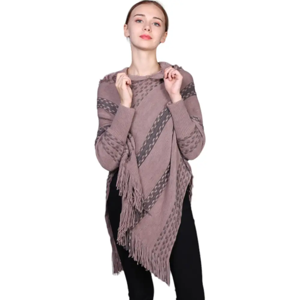 Poncho marron femme – Image 5