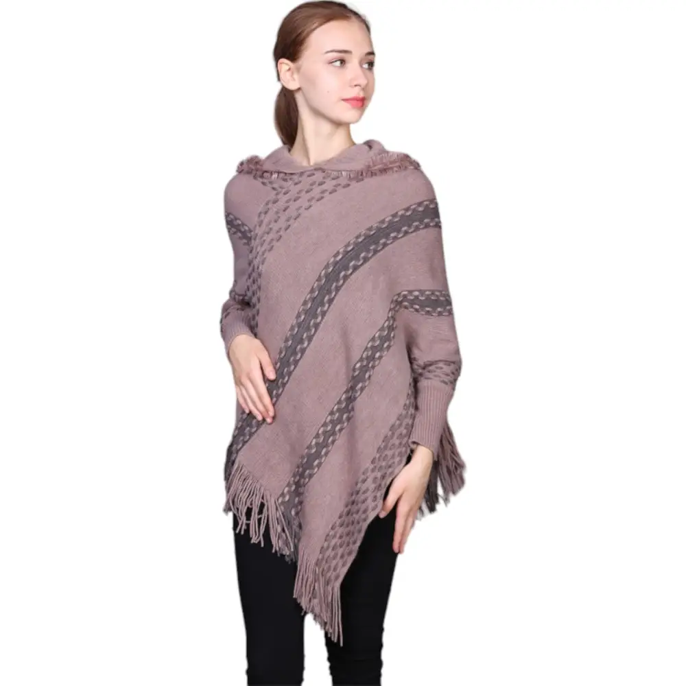 Poncho marron femme – Image 4