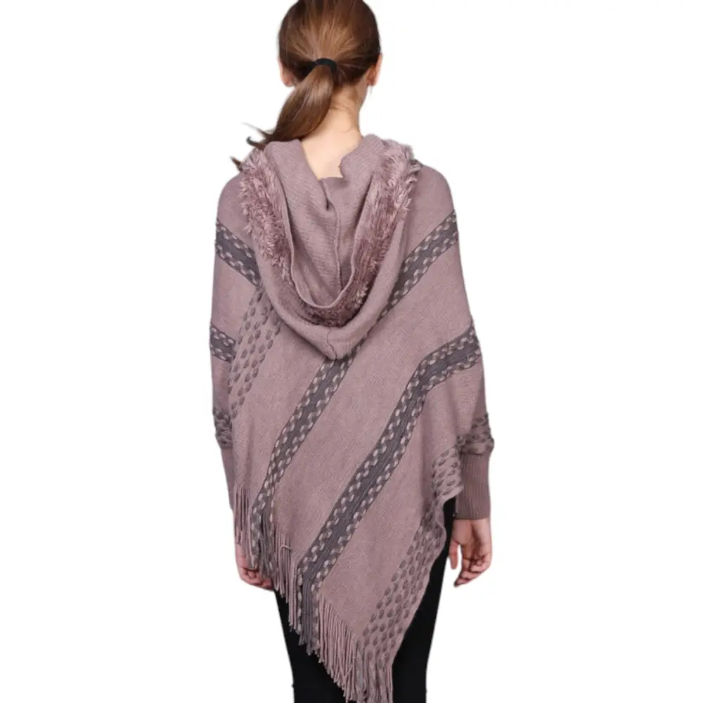 Poncho marron femme – Image 7