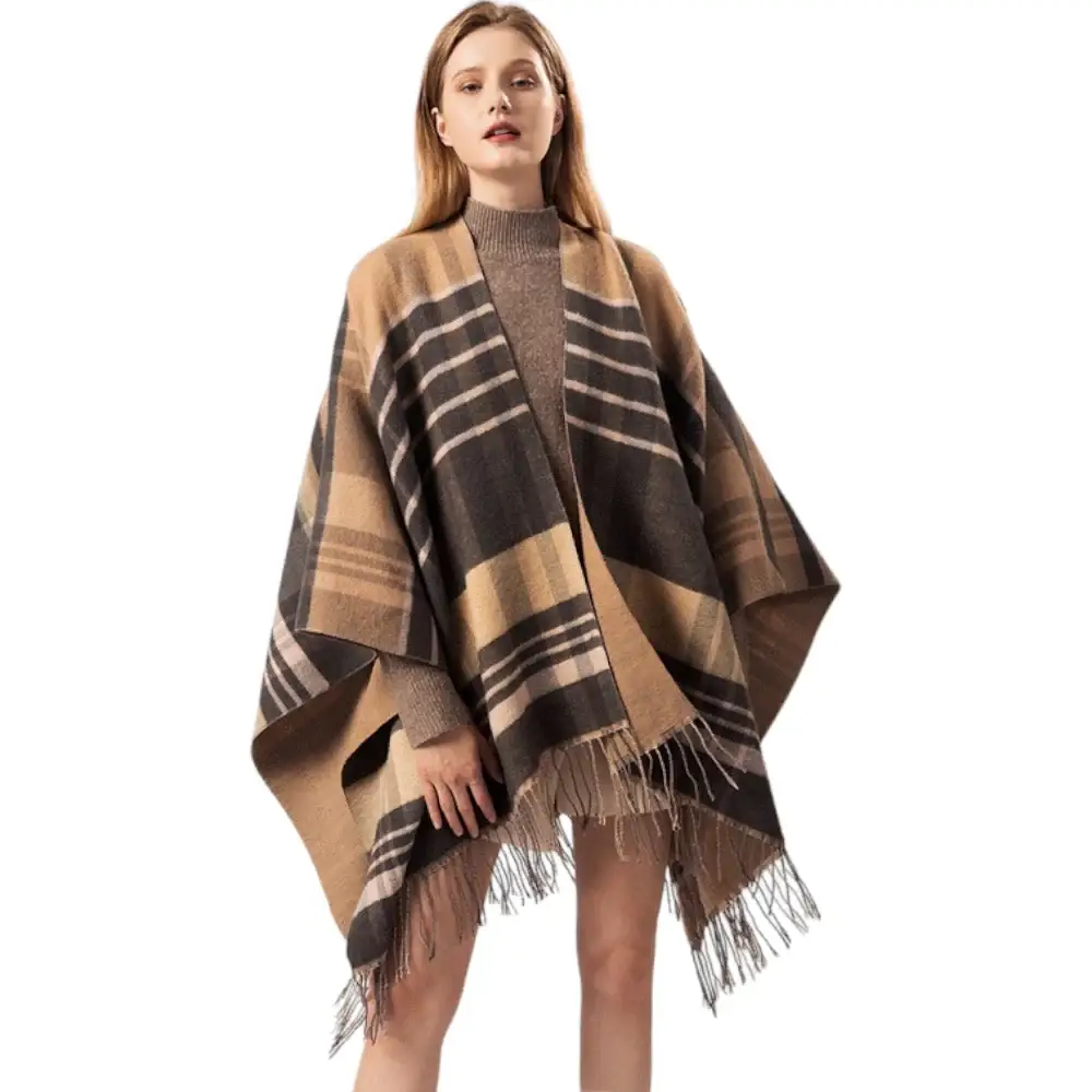 Poncho mexicain femme