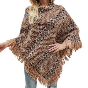 Poncho mexicain femme