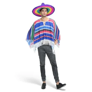 Poncho mexicain homme
