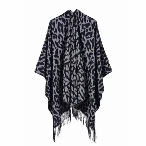 Poncho Motif Léopard Femme
