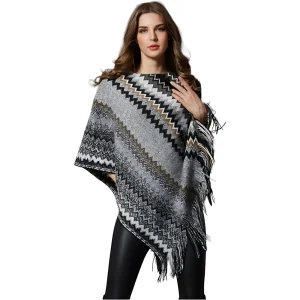Poncho multicolore femme