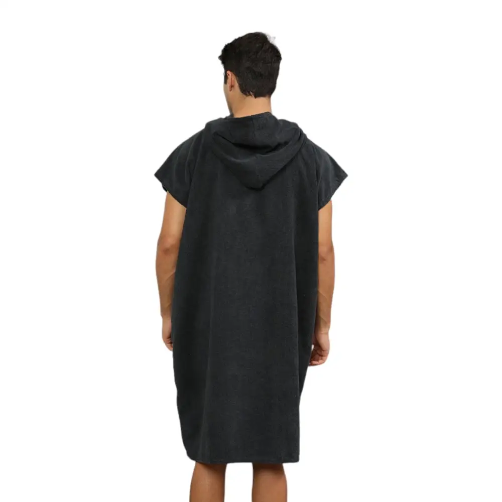 Poncho noir homme long – Image 6