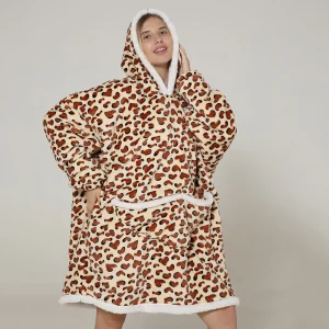 Poncho Plaid Polaire Femme