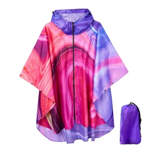 Poncho Pluie Violet & Rose