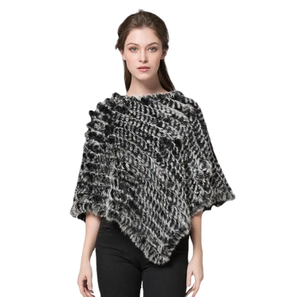 Poncho polaire femme gris – Image 3