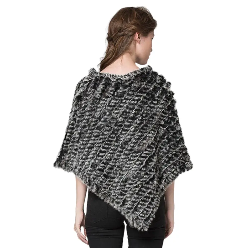 Poncho polaire femme gris – Image 4