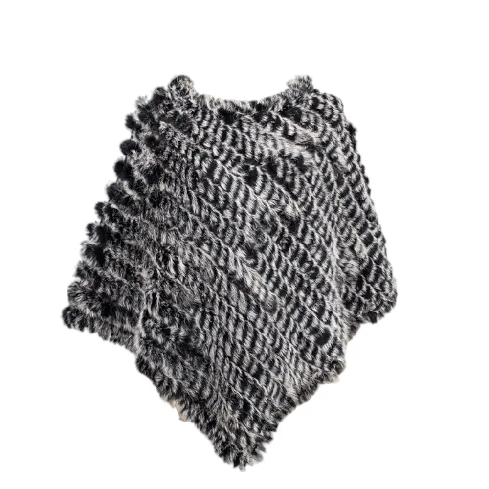 Poncho polaire femme gris – Image 5