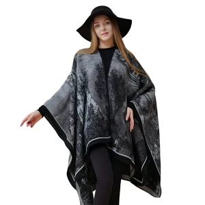 Poncho pour femme en cachemire vintage