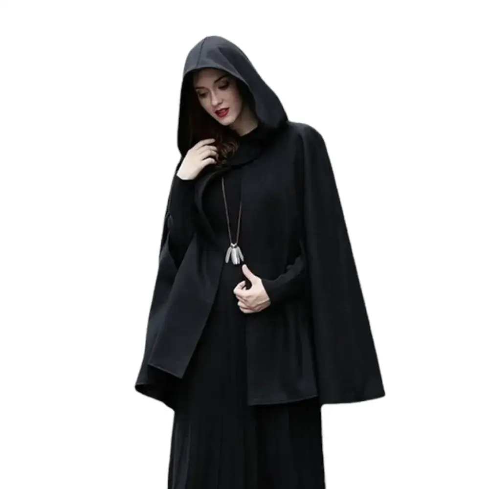 Poncho style cape femme à capuche – Image 3