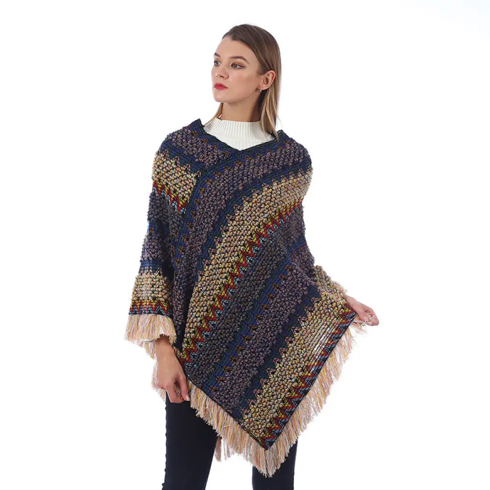 Poncho Style Hiver Femme – Image 9
