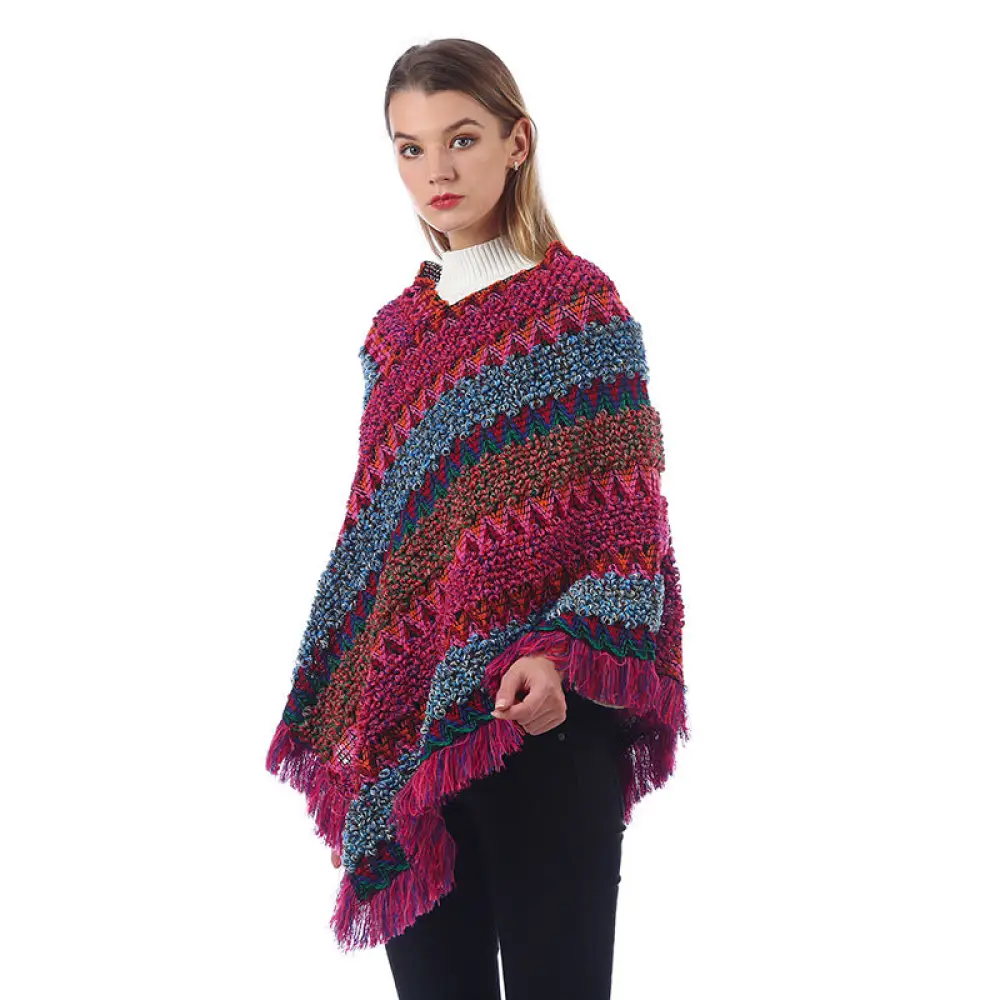 Poncho Style Hiver Femme – Image 3