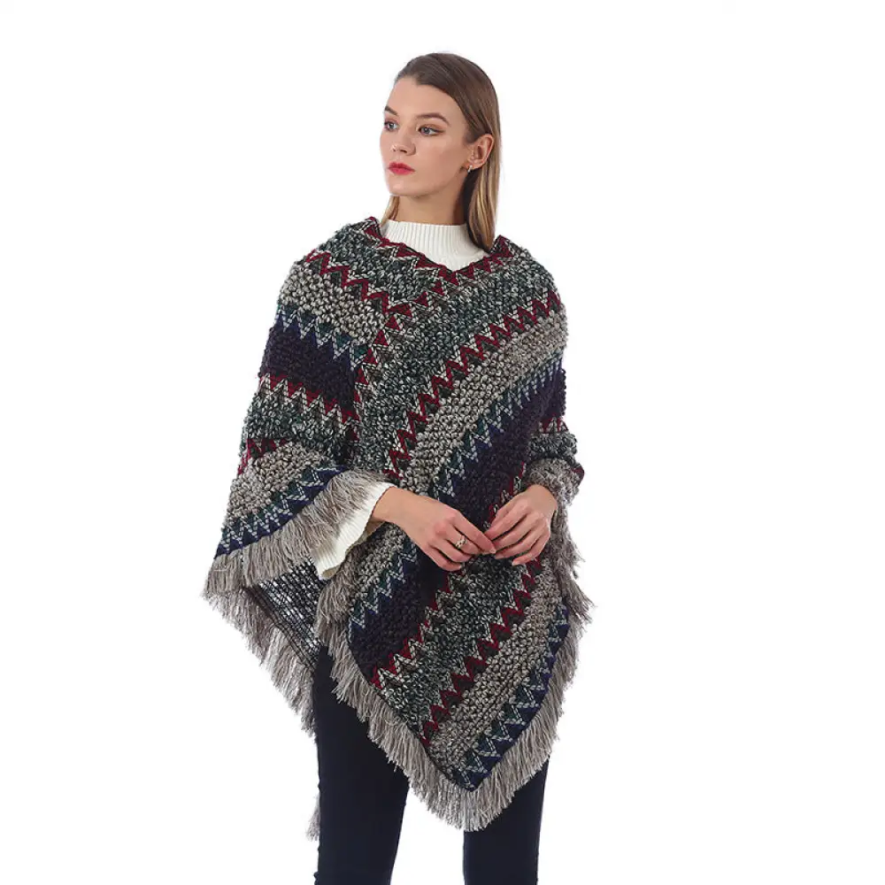 Poncho Style Hiver Femme – Image 6