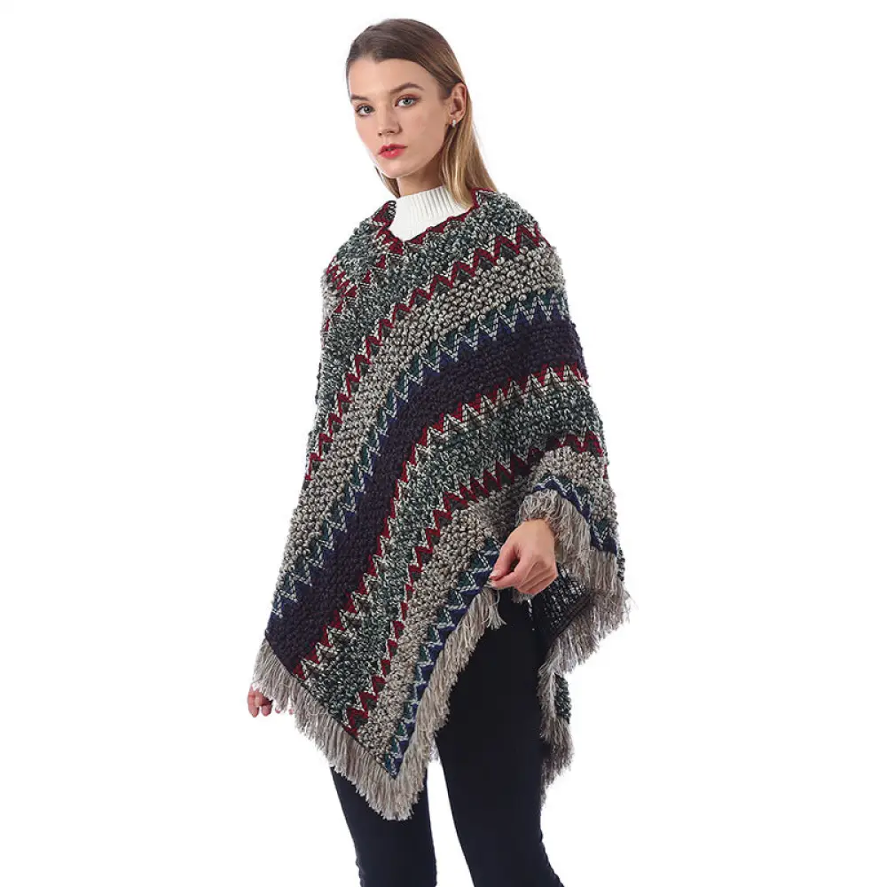 Poncho Style Hiver Femme – Image 7