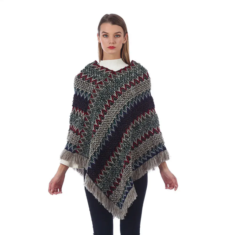 Poncho Style Hiver Femme – Image 5