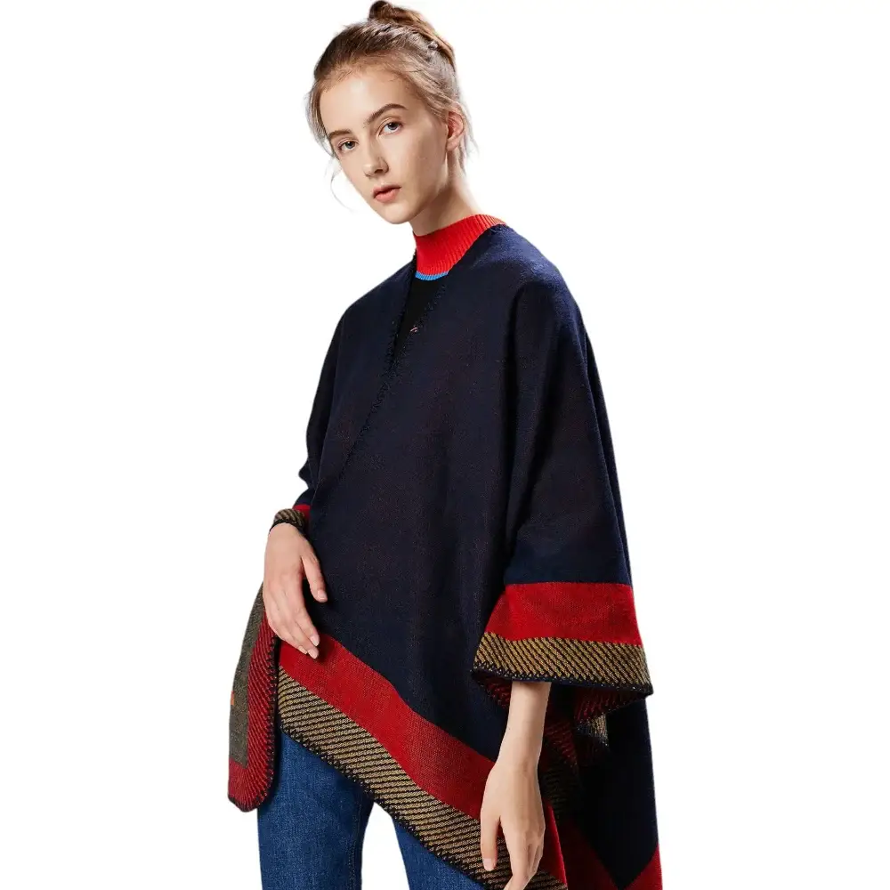 Poncho Tissu Chaud Femme – Image 4