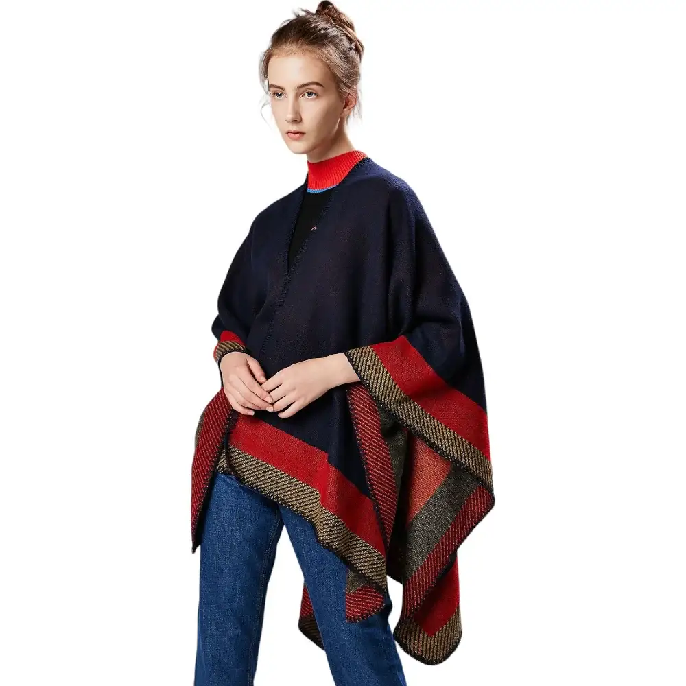 Poncho Tissu Chaud Femme – Image 3