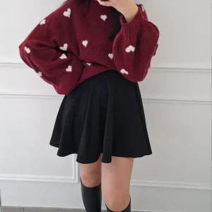 Pull Coeur Femme – Motif cœur tendance