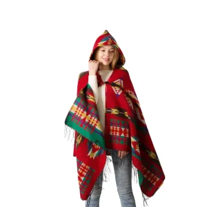 Pull poncho court femme