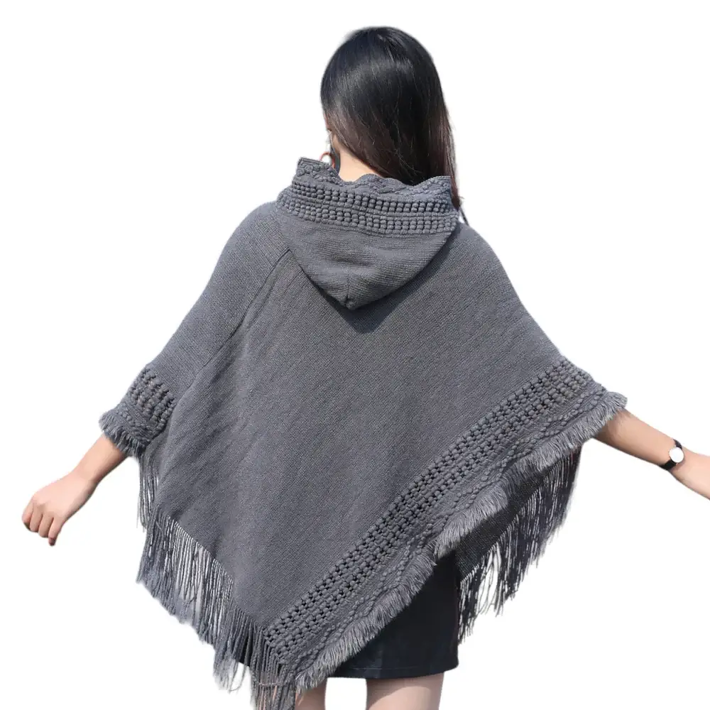 Pull poncho femme hiver – Image 5