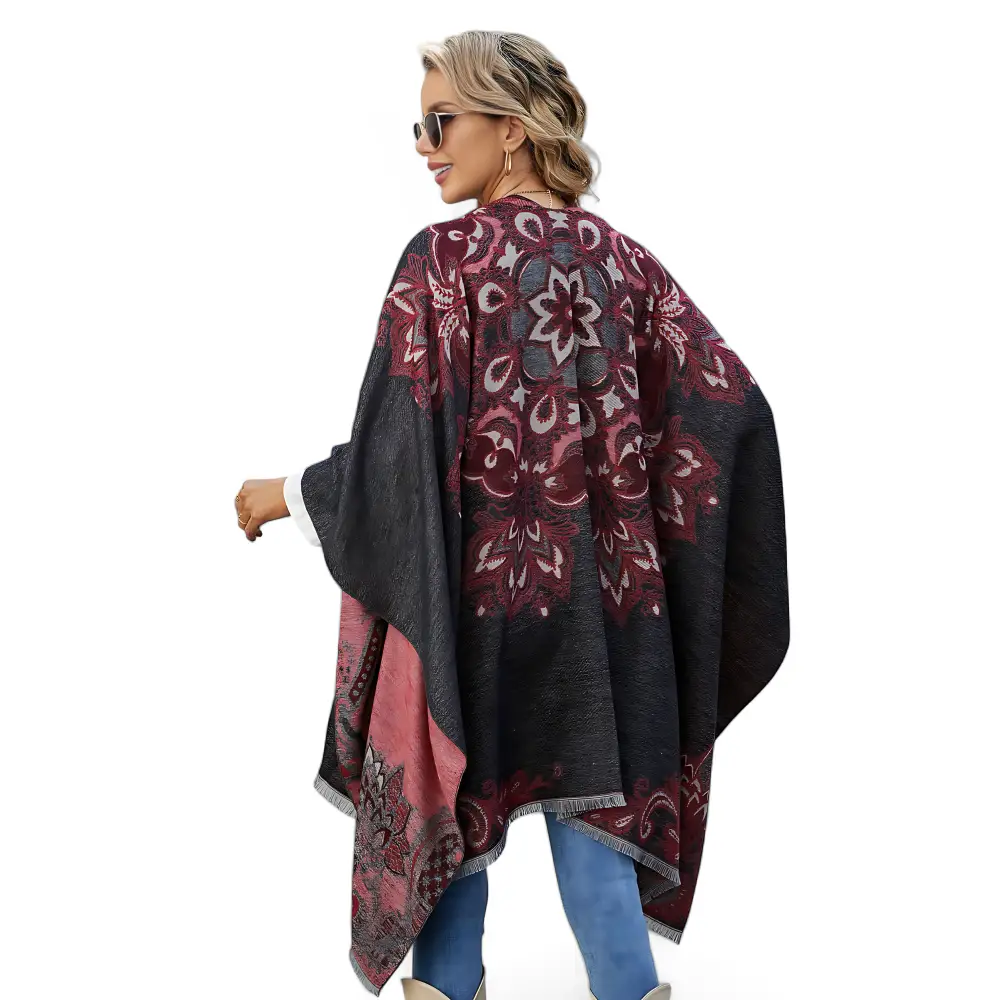 Pull poncho femme hiver stylé – Image 9