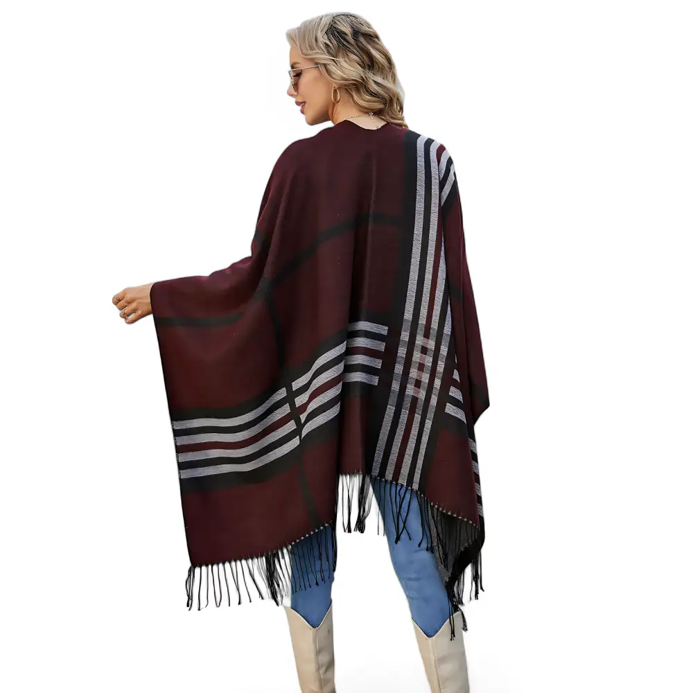 Pull poncho femme hiver stylé – Image 5