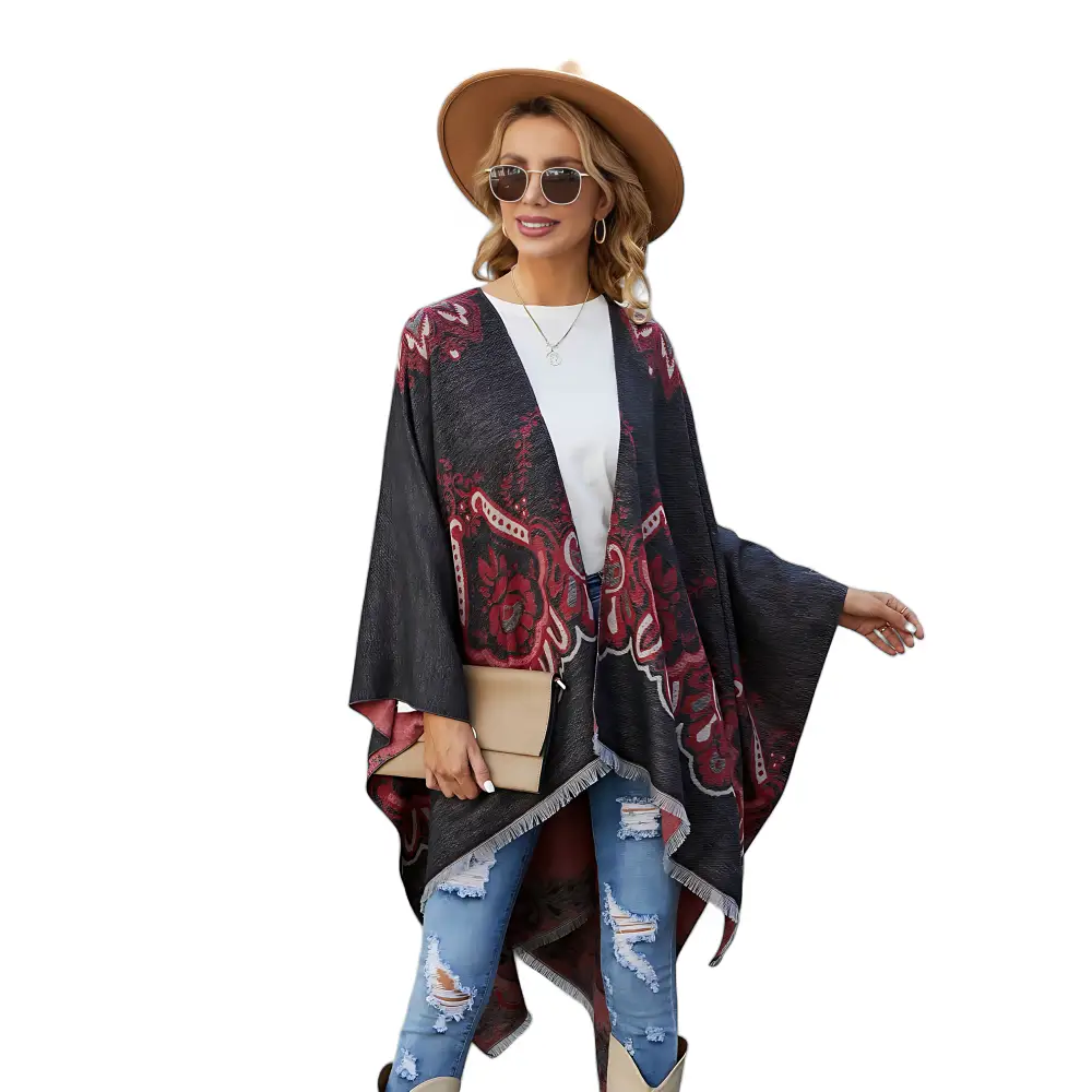 Pull poncho femme hiver stylé – Image 7