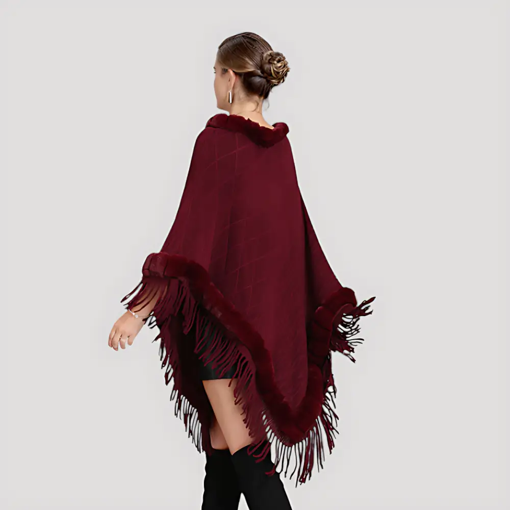 Pull poncho laine femme – Image 5