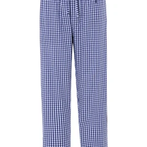 Pantalón Pijama Hombre Largo Algodón Popelín Cuadros - Azul 8974_30