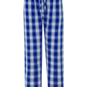Pantalón Pijama Hombre Largo Algodón Popelín Cuadros - Azul 8911_37