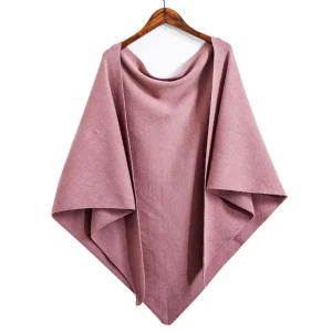 Tricot poncho femme