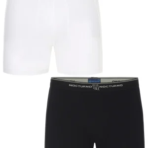 Pack Bóxer Algodón Punto Liso Blanco/Negro - Blanco 7700_66