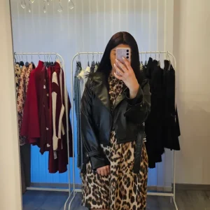 Veste Barbara Femme – Simili cuir ceinturé