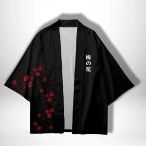 Veste de kimono japonaise homme à fleurs