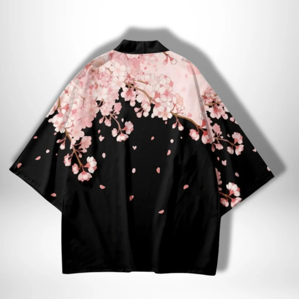 Veste de kimono pour homme à fleurs – Image 2