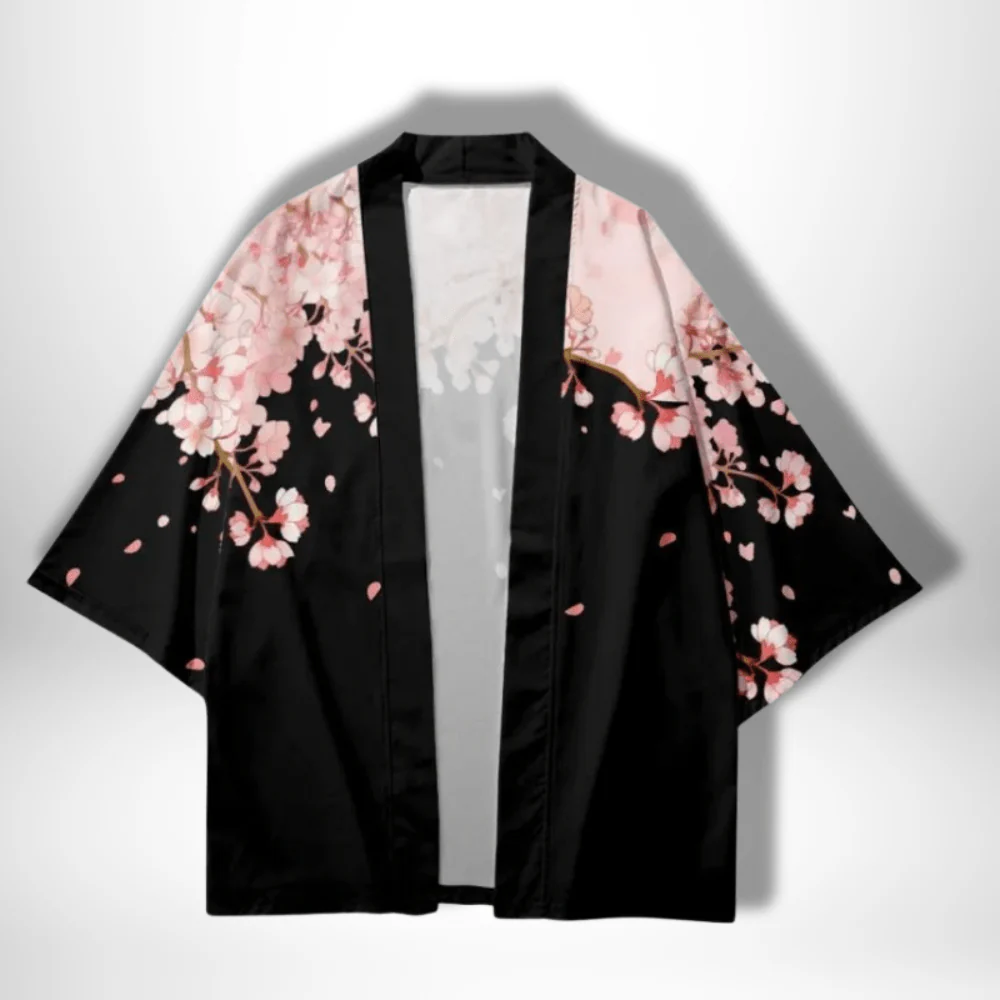 Veste de kimono pour homme à fleurs – Image 3