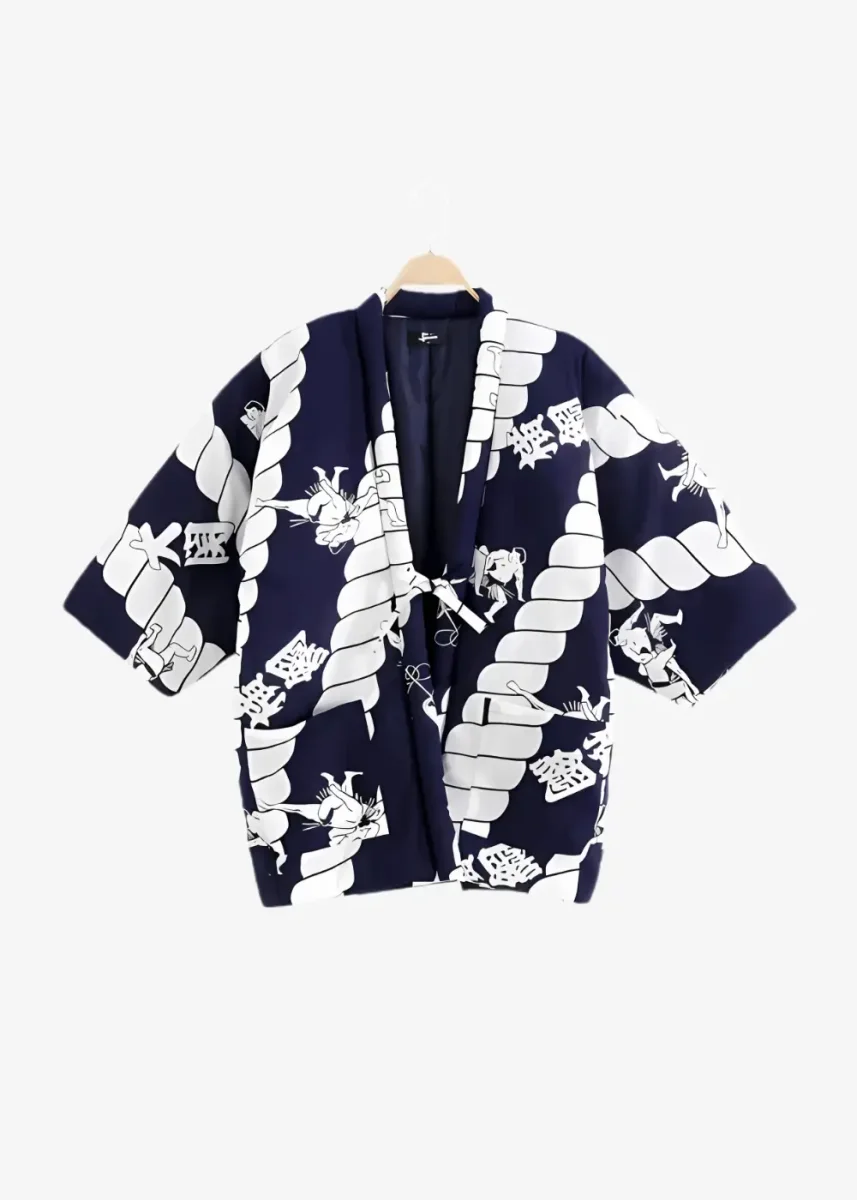 Veste Kimono Bleue – Image 2