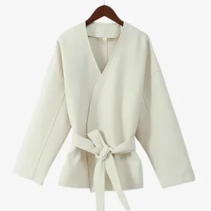 Veste Kimono Femme Beige
