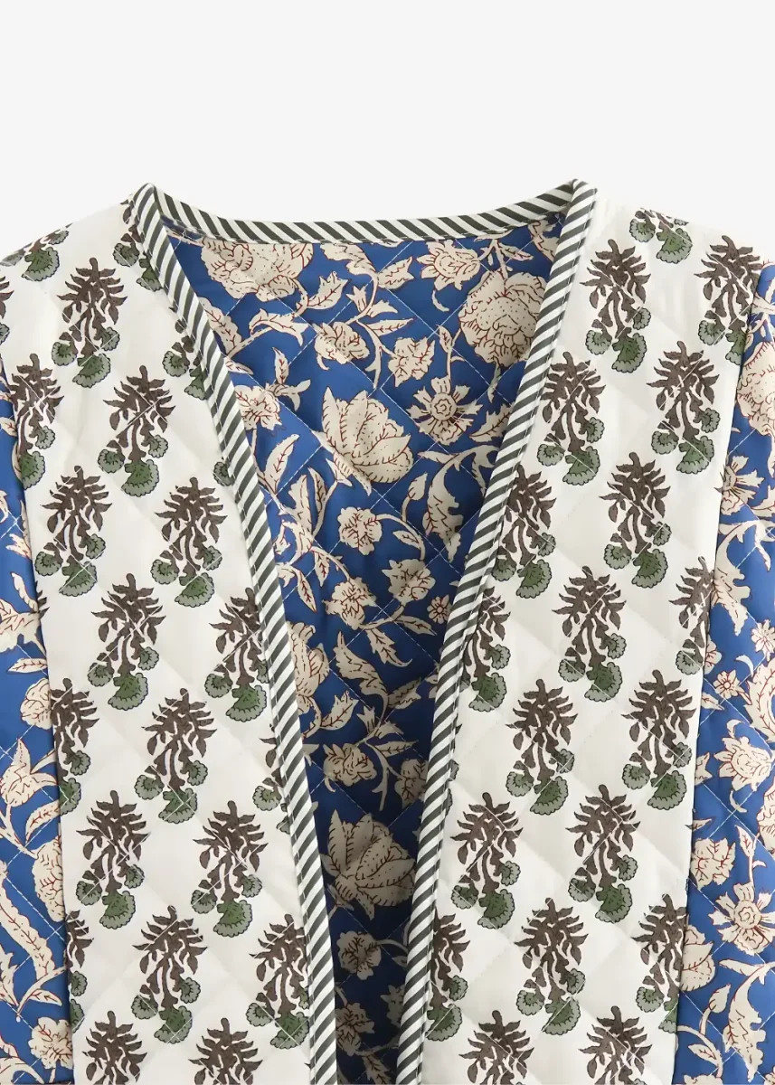 Veste Kimono Fleuri Femme – Image 5