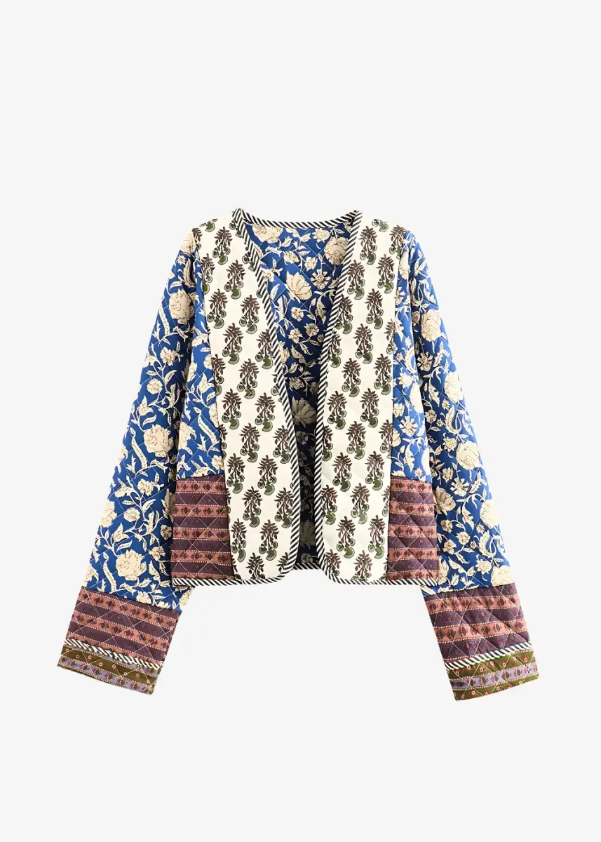 Veste Kimono Fleuri Femme – Image 2