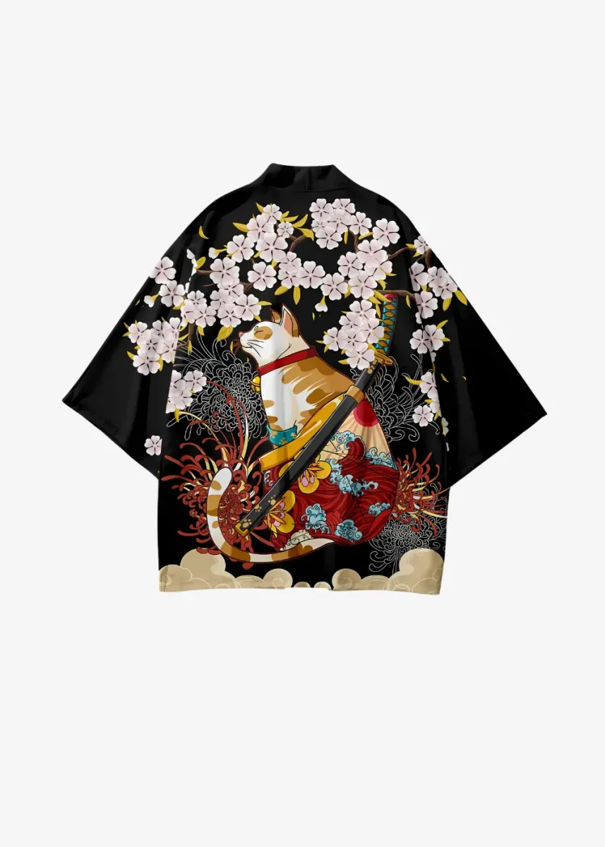 Veste Kimono Guerrier Chat – Image 7
