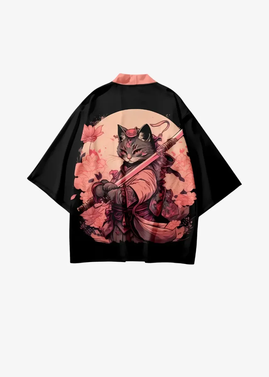 Veste Kimono Guerrier Chat – Image 2